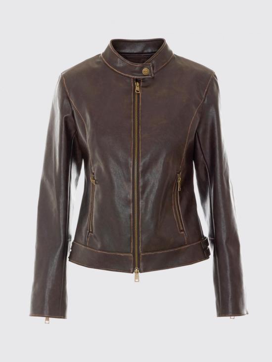 26FW 리우조 가죽 자켓 WF6381E1106 91419 Brown - LIU JO