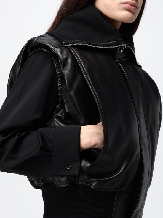 26FW 보테가베네타 가죽 자켓 873562V61D0 1010 Black - BOTTEGA VENETA