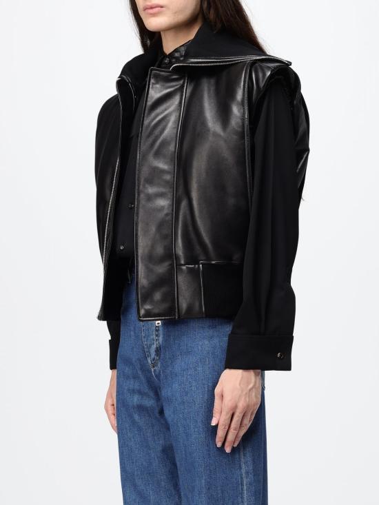 26FW 보테가베네타 가죽 자켓 873562V61D0 1010 Black - BOTTEGA VENETA