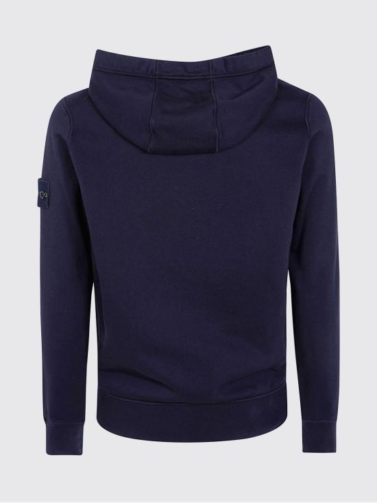 26FW 스톤 아일랜드 오가닉 코튼 플리스 레귤러 핏 후드 집업 6100061S0051 V0029 Black - STONE ISLAND