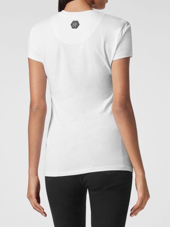 26SS 필립 플레인 반팔 티셔츠 LABCWTK1506PTE003N 01 White - PHILIPP PLEIN