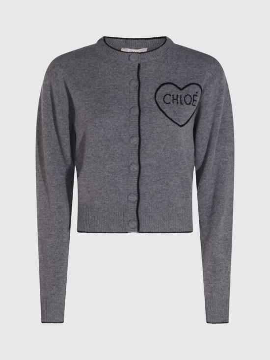 26FW 끌로에 가디건 CH26AMC15710 012 Grey - CHLOE