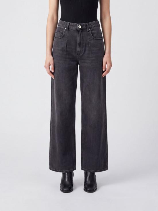 26FW 이자벨마랑 로다이나 가먼트 다이드 데님 진 로다이나 가먼트 다이드 데님 진 PA0554FAB1H07I 02FK Black