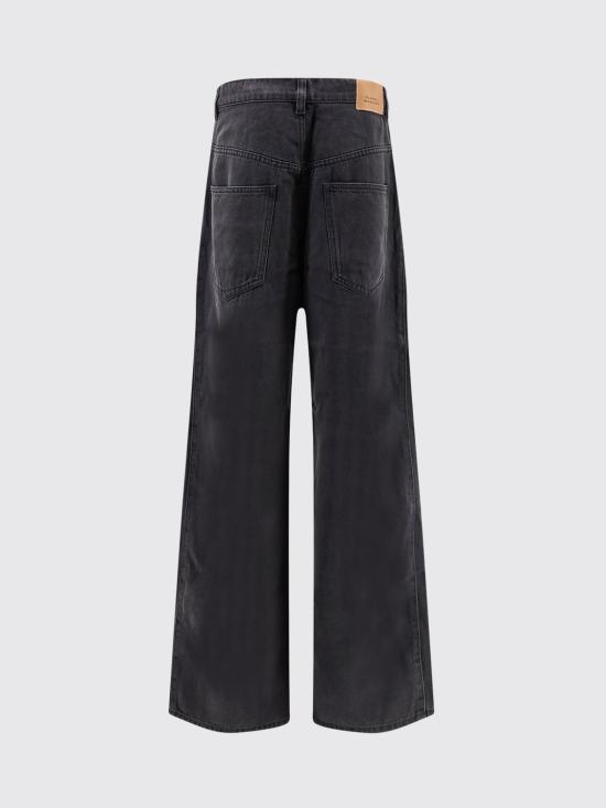 26FW 이자벨마랑 로다이나 가먼트 다이드 데님 진 로다이나 가먼트 다이드 데님 진 PA0554FAB1H07I 02FK Black - ISABEL MARANT