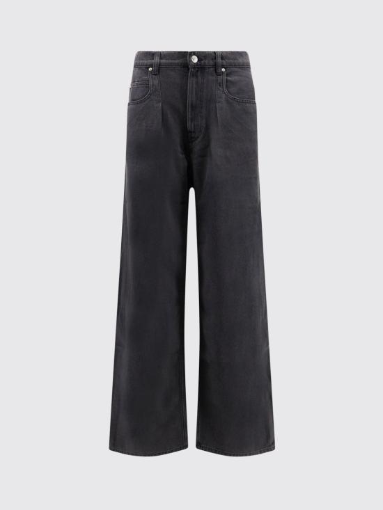 26FW 이자벨마랑 로다이나 가먼트 다이드 데님 진 로다이나 가먼트 다이드 데님 진 PA0554FAB1H07I 02FK Black - ISABEL MARANT