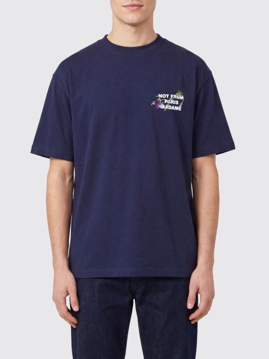 26FW 드롤드무슈 반팔 티셔츠 LTS327CO248 NAVY Blue