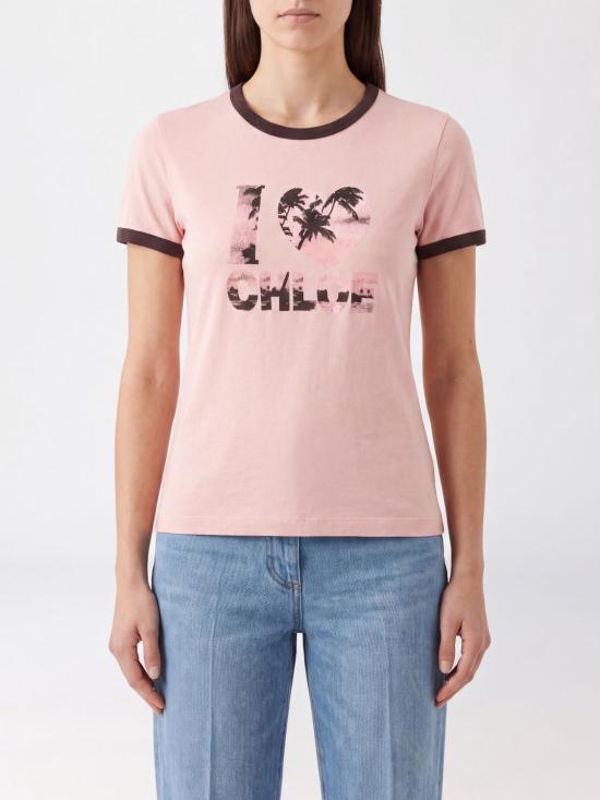 26FW 끌로에 반팔 티셔츠 CH26AJH26280 6D5 Pink