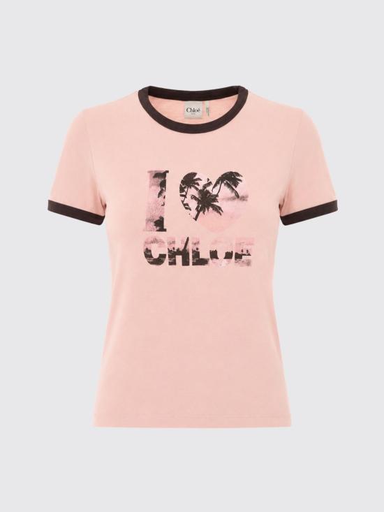 26FW 끌로에 반팔 티셔츠 CH26AJH26280 6D5 Pink - CHLOE