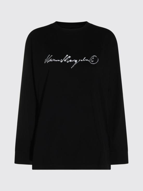 26FW MM6 메종마르지엘라 긴팔 티셔츠 S52GC0370M20258 900 Black - MM6 MAISON MARGIELA