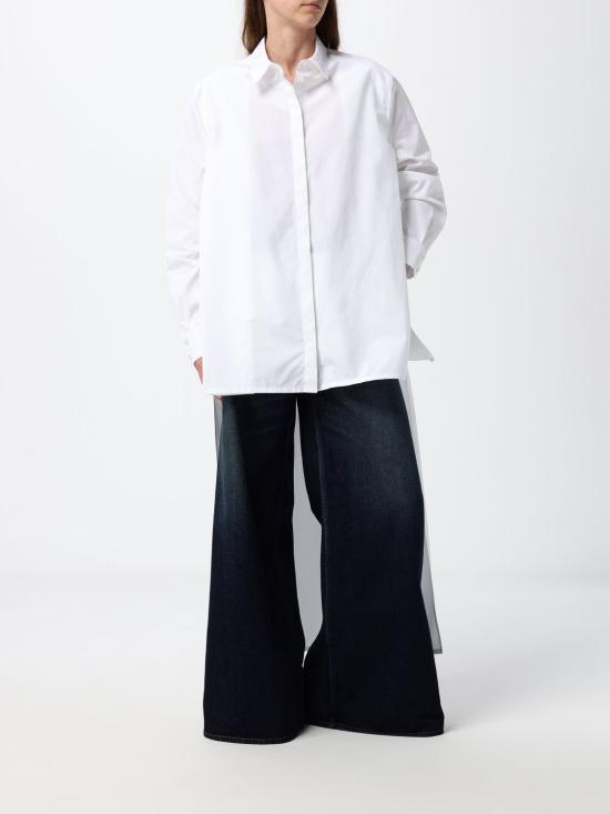 26FW 알라이아 셔츠 AA9C1013T611D 000 White - ALAIA