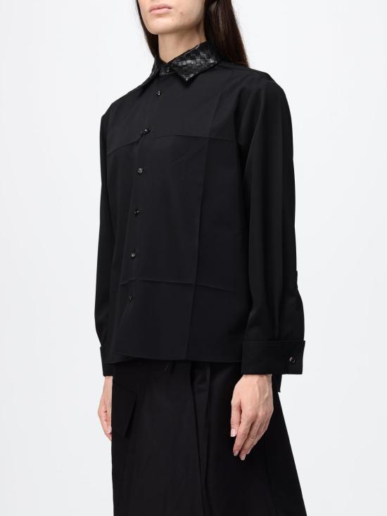 26FW 보테가베네타 셔츠 A002QUV6DB0 1010 Black - BOTTEGA VENETA