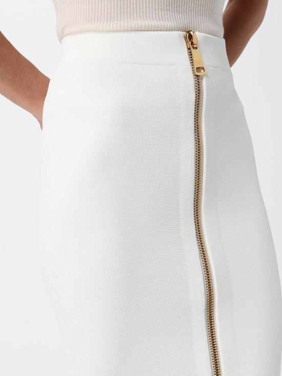 26FW 엘리자베타프랜치 미디 스커트 GK28B66E2 360 Ivory - ELISABETTA FRANCHI