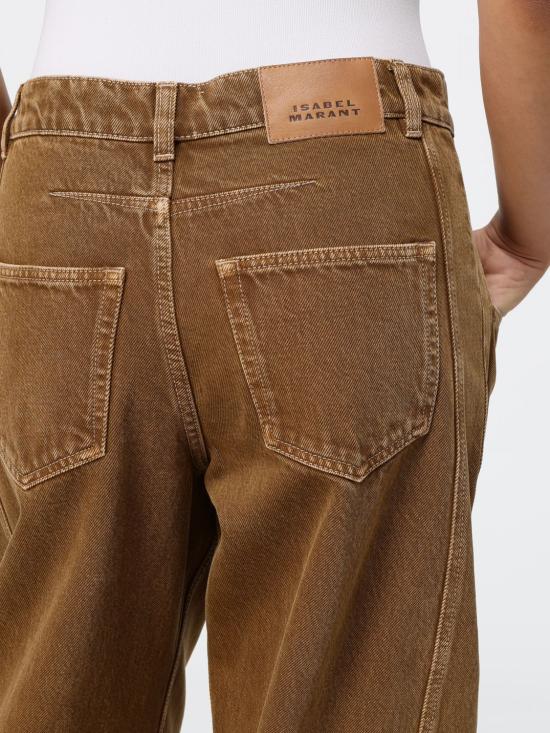 26FW 이자벨마랑 레자 크롭 진 레자 크롭 진 PA0779FAD3H01I 50BZ Bronze - ISABEL MARANT