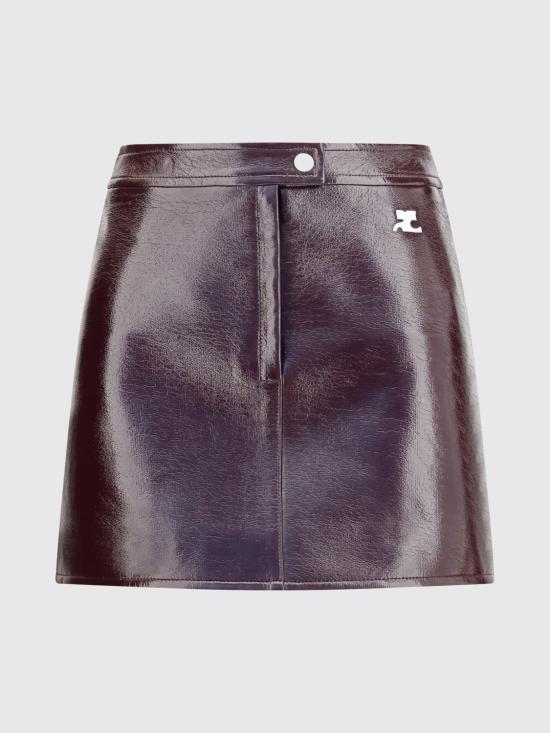 26FW 쿠레쥬 숏 스커트 223CJU001VY0014 4090 Burgundy - COURREGES