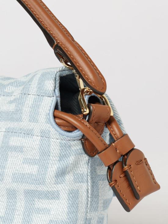 26FW 펜디 맘마 바게트 스몰 FF 데님 미니백 8BS105AY6Q F1WM6 Blue - FENDI