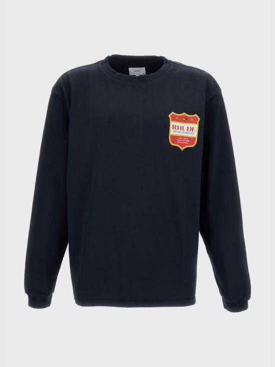 26FW 루드 긴팔 티셔츠 RHPF26TT15012 6499 Black - RHUDE