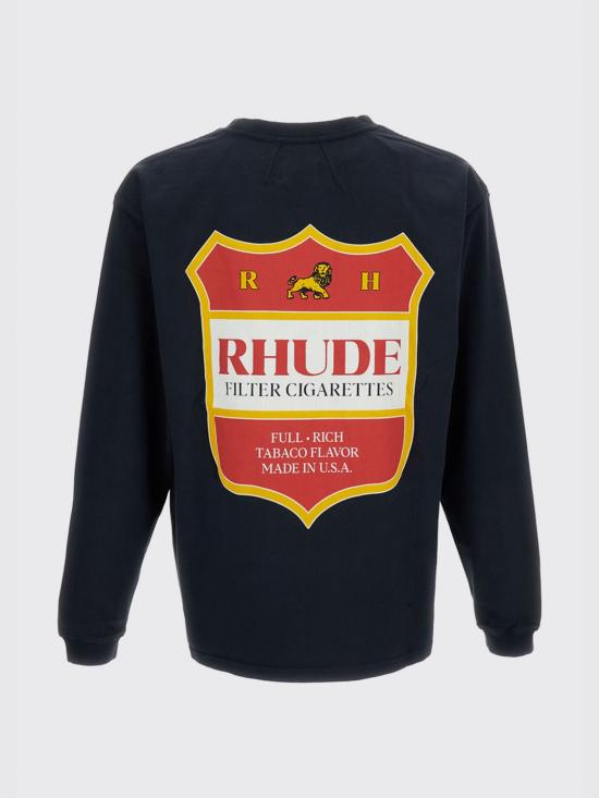26FW 루드 긴팔 티셔츠 RHPF26TT15012 6499 Black - RHUDE