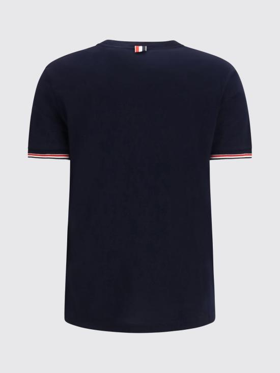 26FW 톰브라운 반팔 티셔츠 FJS232AJ0301 415 Navy - THOM BROWNE