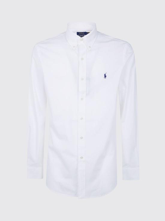 26FW 폴로 랄프로렌 커스텀 핏 코튼 포플린 포니 로고 셔츠 710928255 002 White - POLO RALPH LAUREN