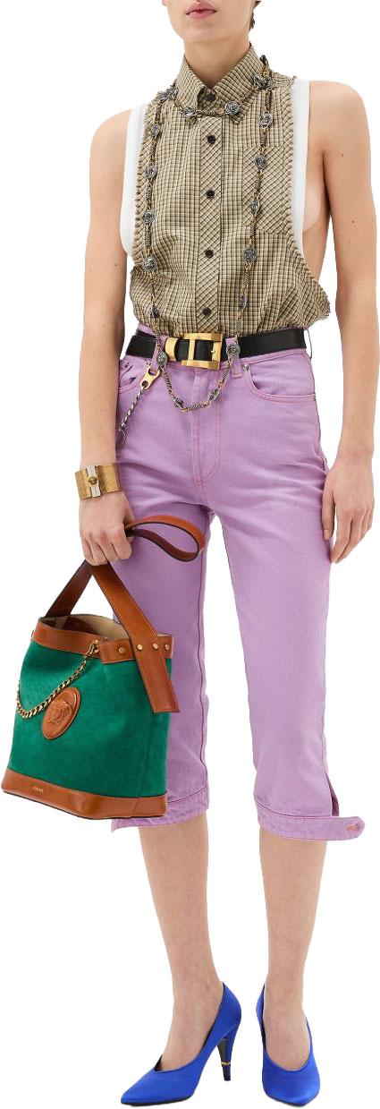 26SS 베르사체 데님 팬츠 10237411A178711DB20 PURPLE - VERSACE
