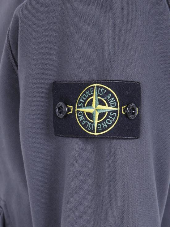 26FW 스톤 아일랜드 오가닉 코튼 플리스 레귤러 핏 후드 집업 6100061S0051 V0062 Grey 1 - STONE ISLAND