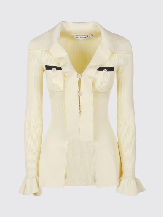 26FW 셀프 포트레이트 가디건 PF26132TY Yellow - SELF PORTRAIT