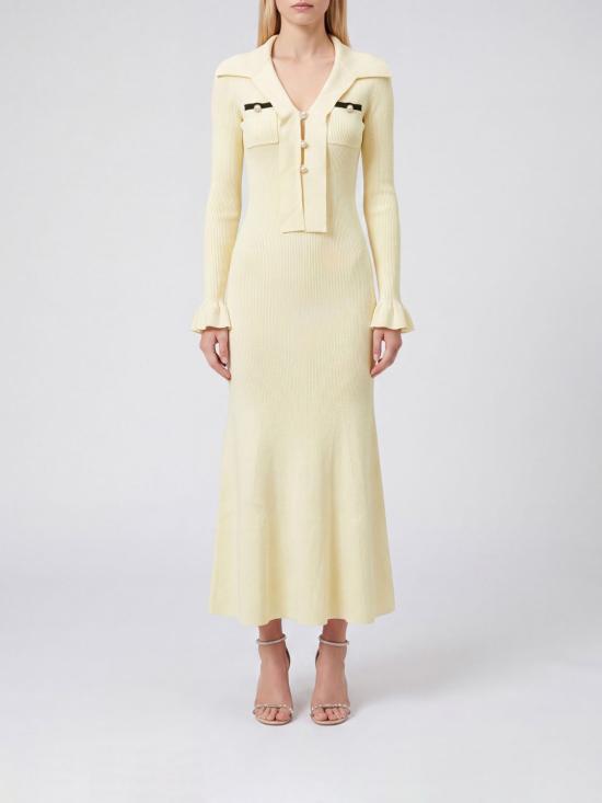 26FW 셀프 포트레이트 롱 원피스 PF26132MY Yellow
