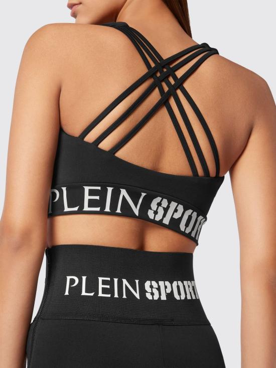 26SS 플레인스포츠 트레이닝 티셔츠 PACCWJU0023STE003N 02 Black - PLEIN SPORT