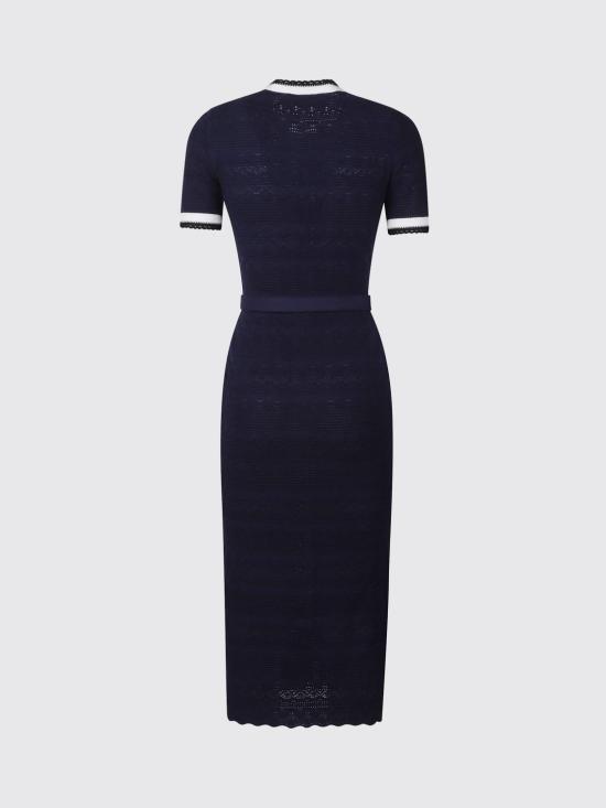 26FW 셀프 포트레이트 롱 원피스 PF26072MAN NAVY Blue - SELF PORTRAIT