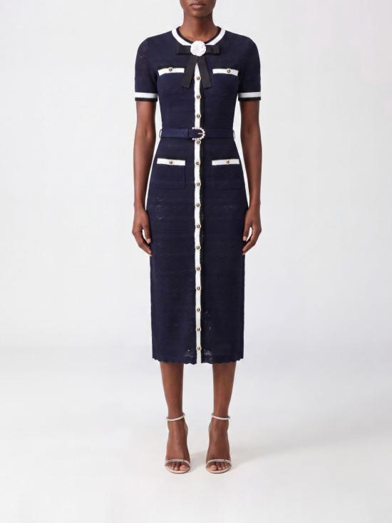 26FW 셀프 포트레이트 롱 원피스 PF26072MAN NAVY Blue