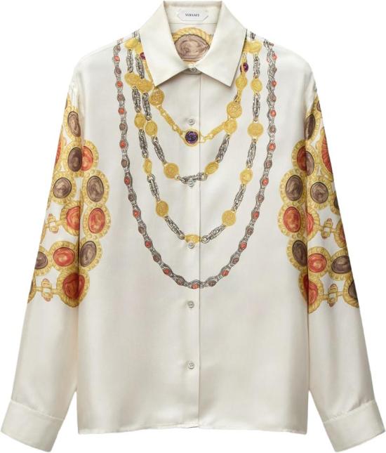 26SS 베르사체 블라우스 10242211A180075K920 WHITE