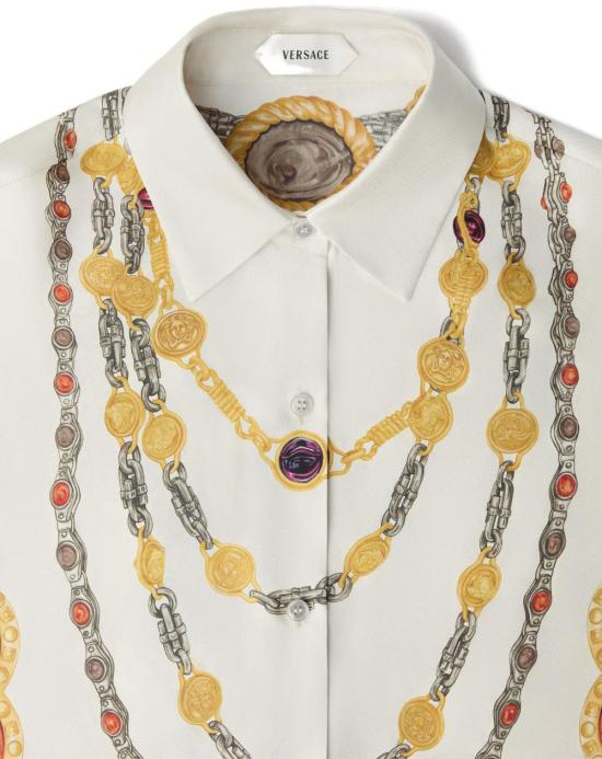 26SS 베르사체 블라우스 10242211A180075K920 WHITE - VERSACE