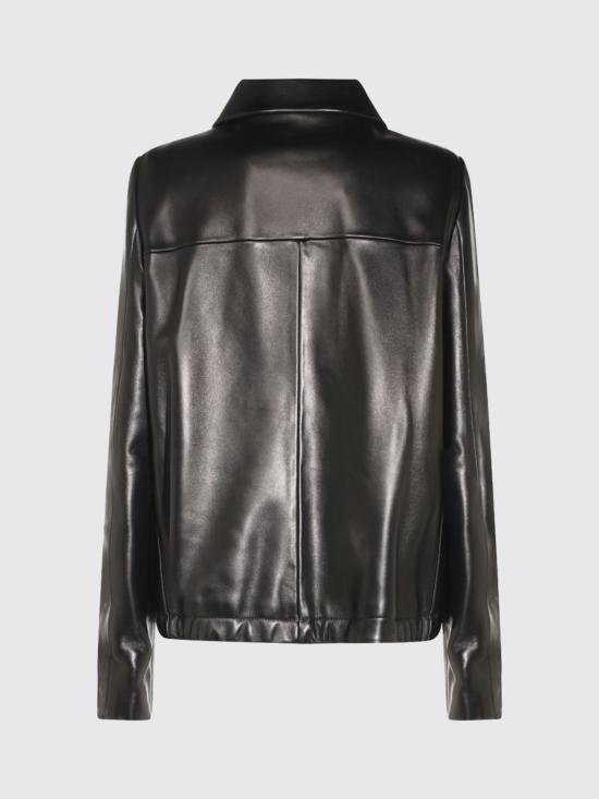 26FW 케이트 잭슨 레더 자켓 잭슨 레더 자켓 6175937 200 Black - KHAITE