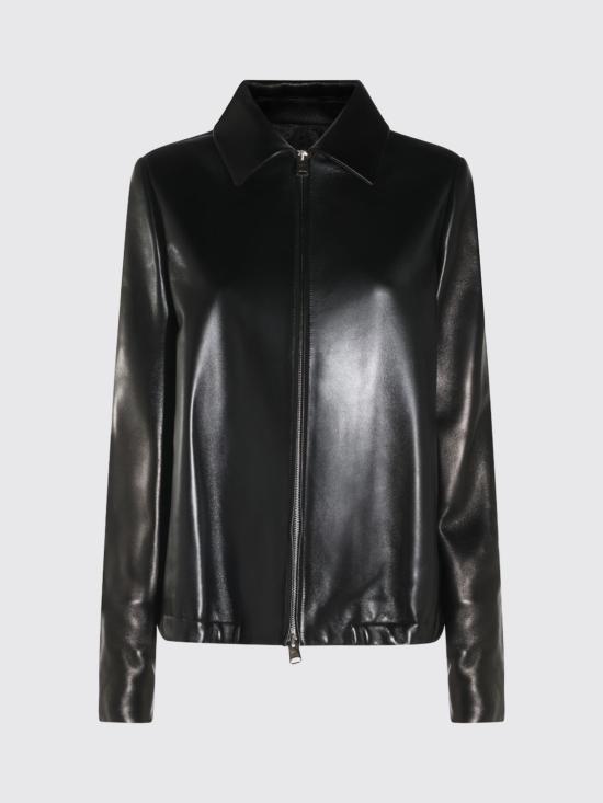 26FW 케이트 잭슨 레더 자켓 잭슨 레더 자켓 6175937 200 Black - KHAITE