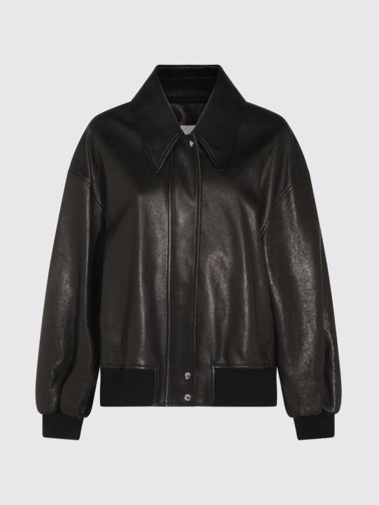 26FW 케이트 쉘맨 레더 자켓 쉘맨 레더 자켓 6166729 200 Black - KHAITE