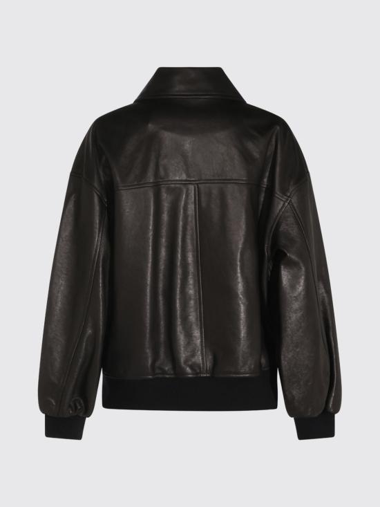 26FW 케이트 쉘맨 레더 자켓 쉘맨 레더 자켓 6166729 200 Black - KHAITE