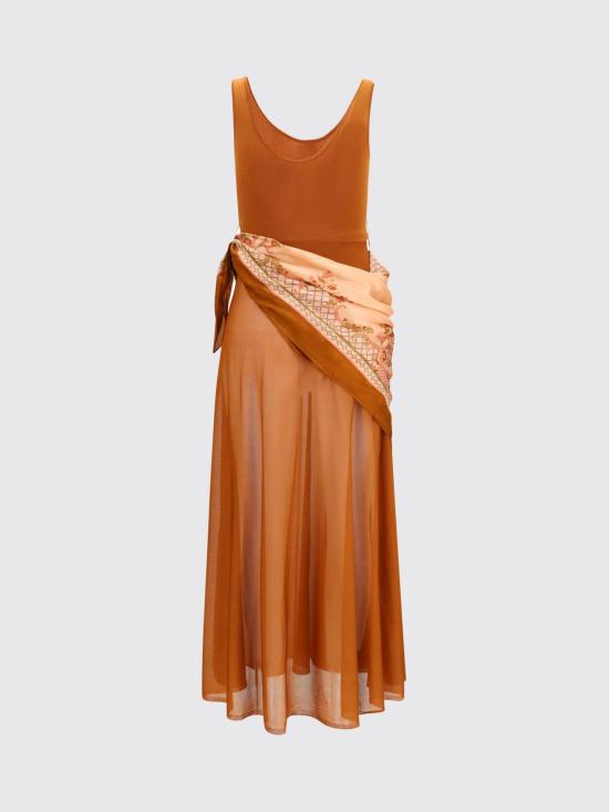26FW 짐머만 롱 원피스 7374DSS261 TAPT Brown - ZIMMERMANN
