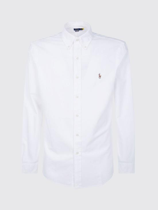 26FW 폴로 랄프로렌 컬러 포니 자수 커스텀 핏 버튼 다운 셔츠 710792041 001 White 1 - POLO RALPH LAUREN