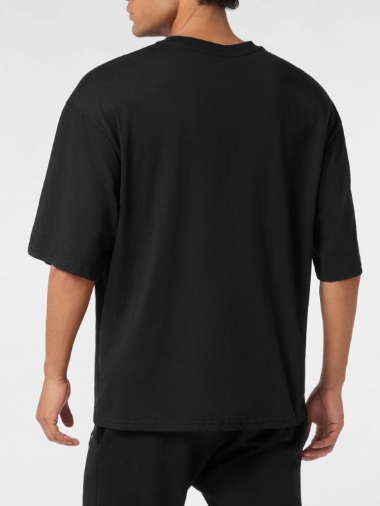 26SS 플레인스포츠 반팔 티셔츠 PAECMTK8324STE001N 02 Black - PLEIN SPORT