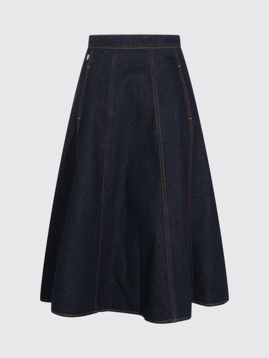 26FW 알베르타 페레티 미디 스커트 01156630 0290 Denim - ALBERTA FERRETTI