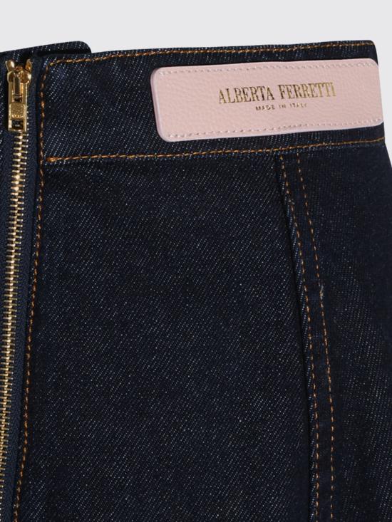 26FW 알베르타 페레티 미디 스커트 01156630 0290 Denim - ALBERTA FERRETTI