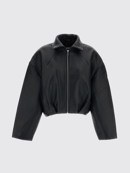 26FW 로테이트 가죽 자켓 116544100 100 Black - ROTATE