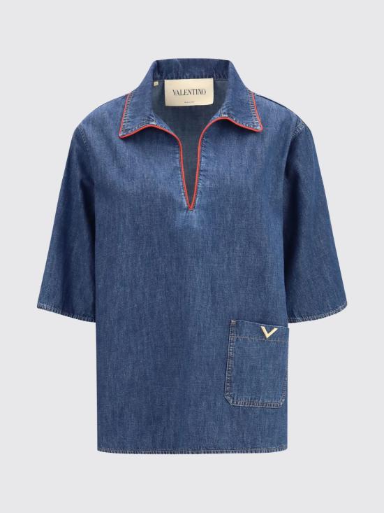 26FW 발렌티노 가라바니 데님 셔츠 DB03R9YA 528 Denim - VALENTINO GARAVANI