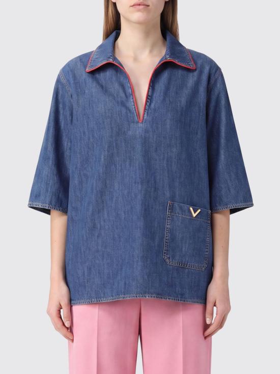 26FW 발렌티노 가라바니 데님 셔츠 DB03R9YA 528 Denim