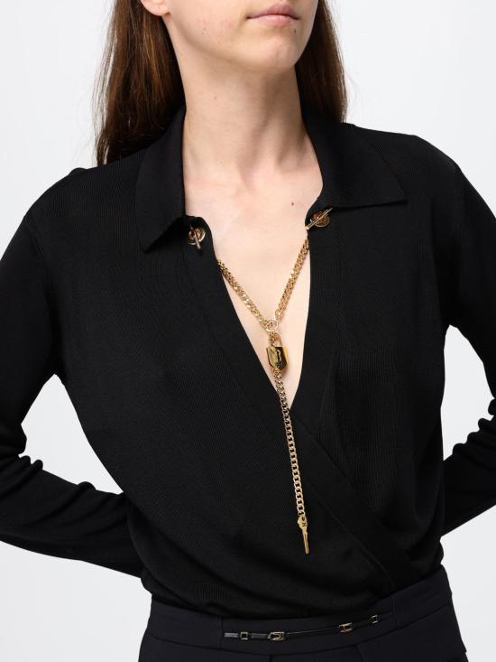 26FW 엘리자베타프랜치 탑 BK03S66E2 110 Black - ELISABETTA FRANCHI
