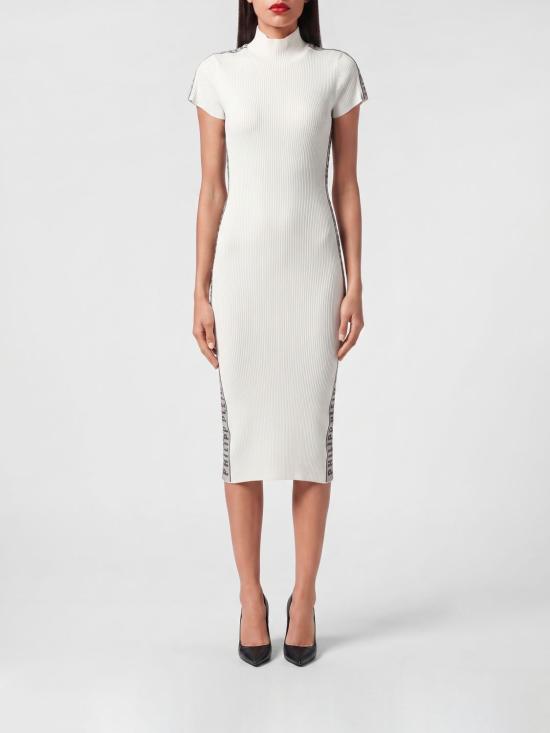 26SS 필립 플레인 미디 원피스 LABCWKG0248PTE003N 75 Ivory