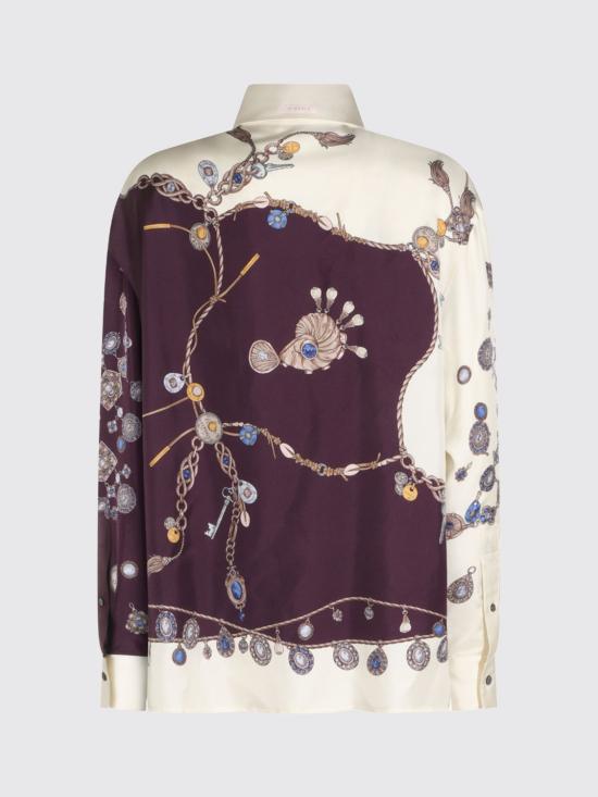 26FW 베르사체 블라우스 10256861A18682 5R880 Burgundy - VERSACE