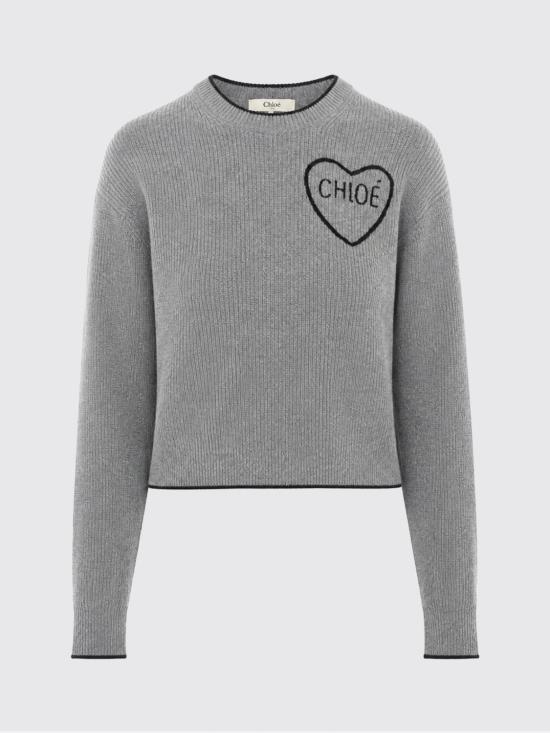 26FW 끌로에 스웨터 CH26AMP41710 012 Grey - CHLOE