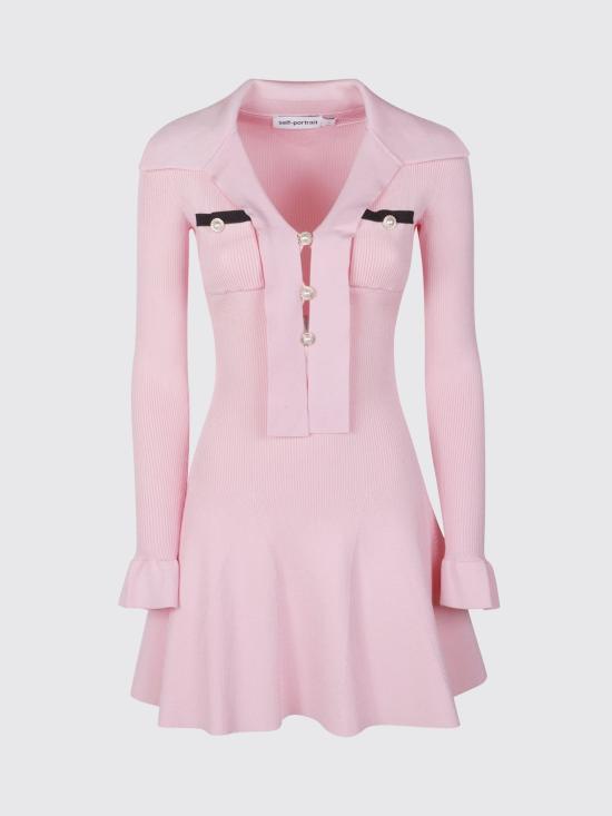 26FW 셀프 포트레이트 롱 원피스 PF26132SP Pink - SELF PORTRAIT