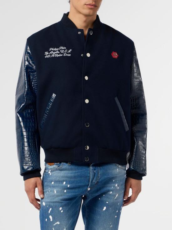 26SS 필립 플레인 봄버 자켓 SAFCMRB3008PLE131N 24 Blue